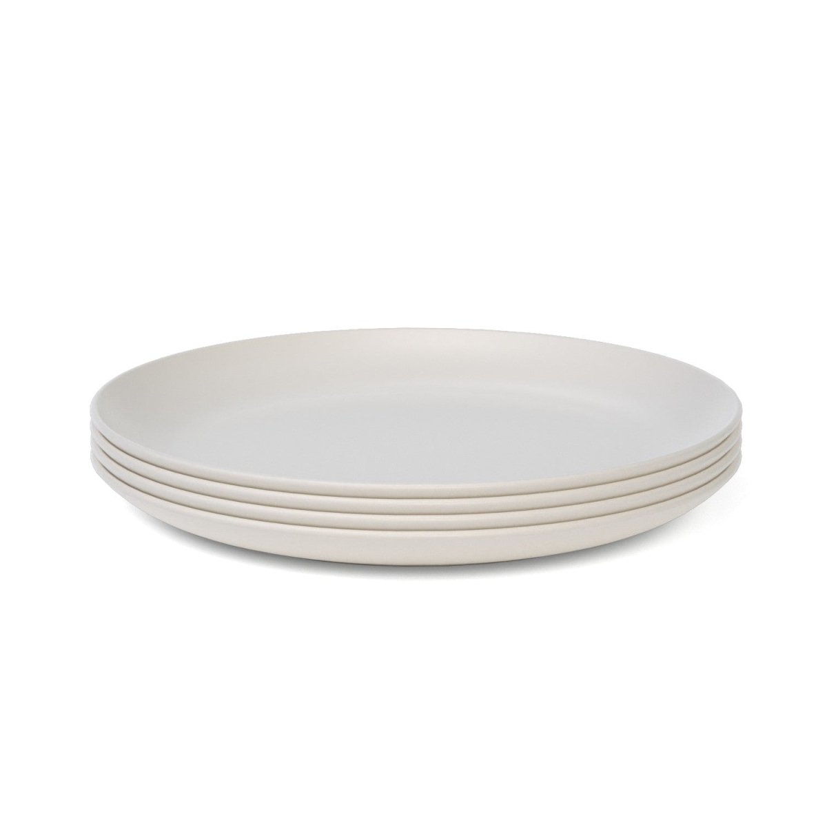 EKOBO 11" Round Dinner Plate, Set of 4 - Off White - lily & onyx