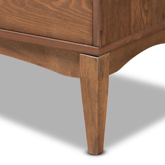 Baxton Studio Landis Mid Century Modern Ash Walnut Finished Wood 6 Drawer Dresser - lily & onyx