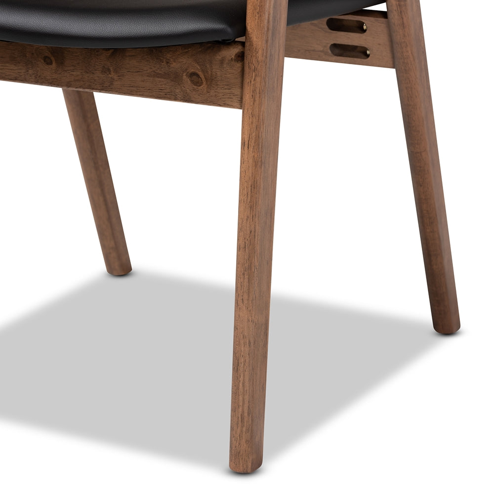 
                      
                        Baxton Studio Harland Mid Century Modern Faux Leather & Walnut Brown Finished Wood 2 Piece Dining Chair Set - lily & onyx
                      
                    