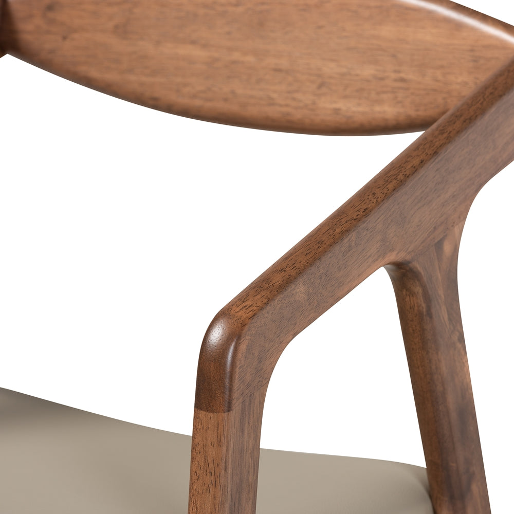 
                      
                        Baxton Studio Harland Mid Century Modern Faux Leather & Walnut Brown Finished Wood 2 Piece Dining Chair Set - lily & onyx
                      
                    