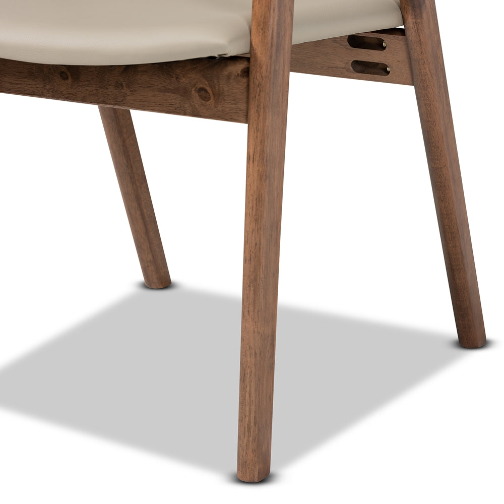 
                      
                        Baxton Studio Harland Mid Century Modern Faux Leather & Walnut Brown Finished Wood 2 Piece Dining Chair Set - lily & onyx
                      
                    