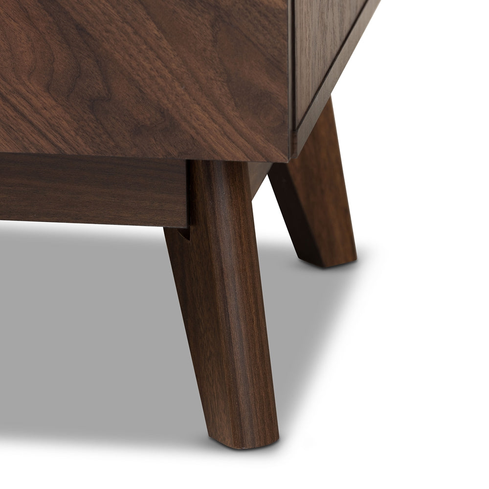 
                      
                        Baxton Studio Hartman Mid Century Modern Walnut Brown Finished Wood 6 Drawer Dresser - lily & onyx
                      
                    