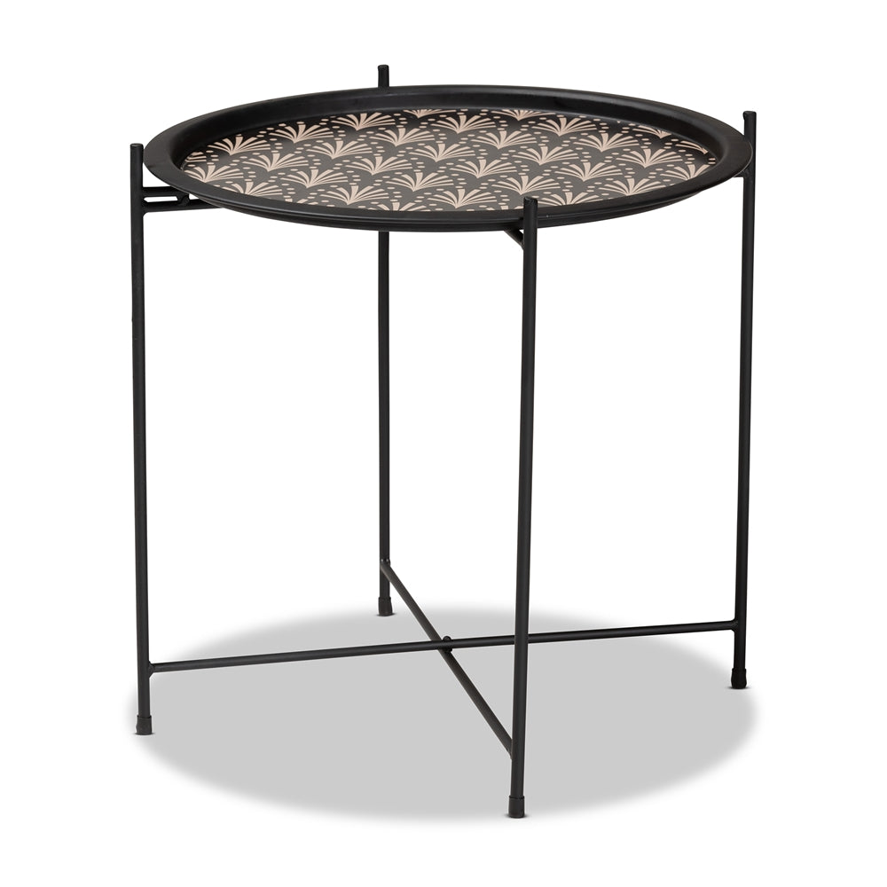 Baxton Studio Ivana Modern And Contemporary Black Finished Metal Plant Stand - lily & onyx