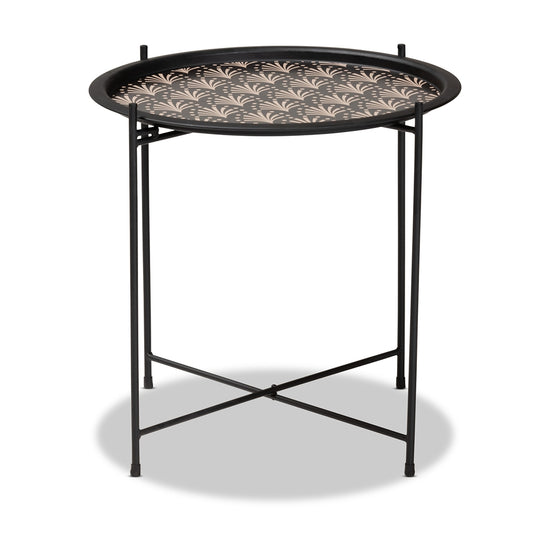 Baxton Studio Ivana Modern And Contemporary Black Finished Metal Plant Stand - lily & onyx