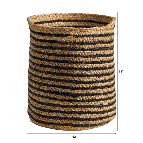 Load image into Gallery viewer, Nearly Natural 13.5” Handmade Natural Jute Basket - lily &amp;amp; onyx
