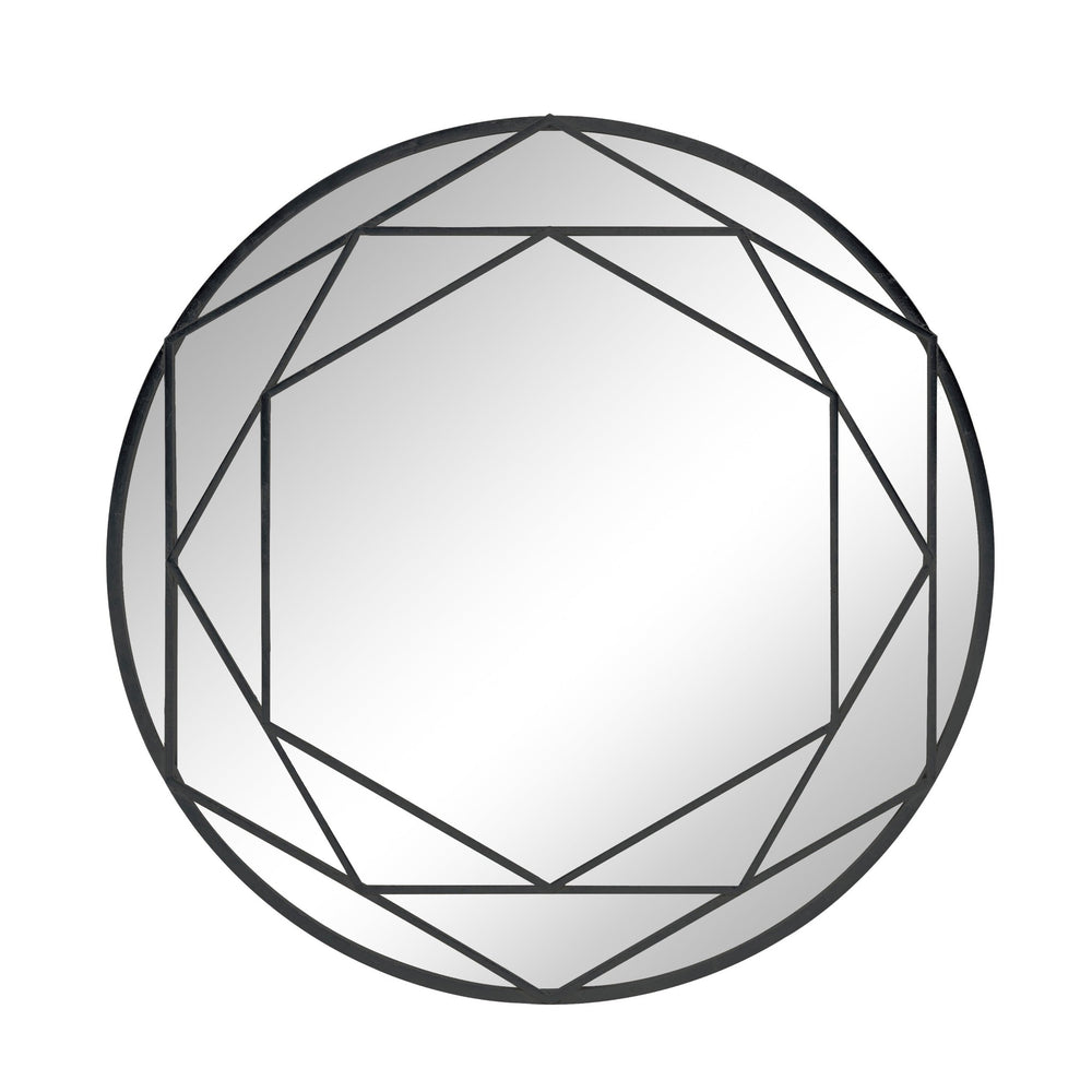 
                      
                        Sagebrook Home Hexagon Metal Frame Wall Mirror, 32" - lily & onyx
                      
                    