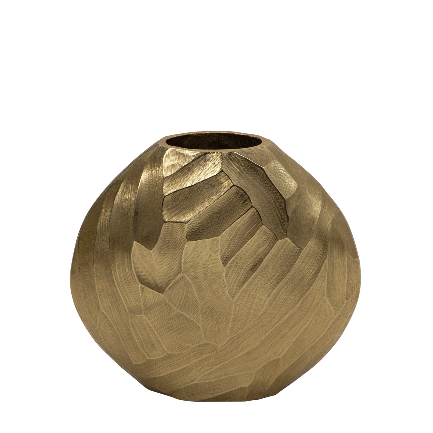 Sagebrook Home Hammered Champagne Aluminum Vase, 11" - lily & onyx
