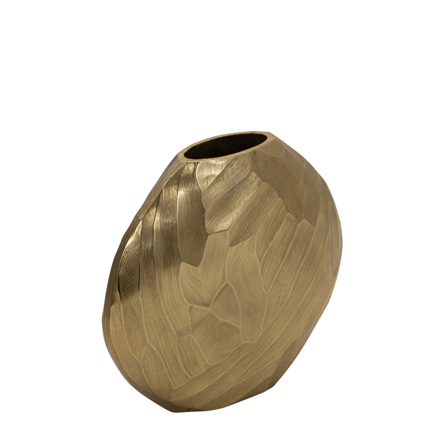 Sagebrook Home Hammered Champagne Aluminum Vase, 11" - lily & onyx