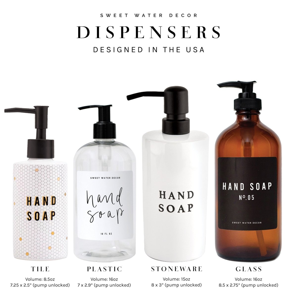 Hand & Dish Soap Dispensers