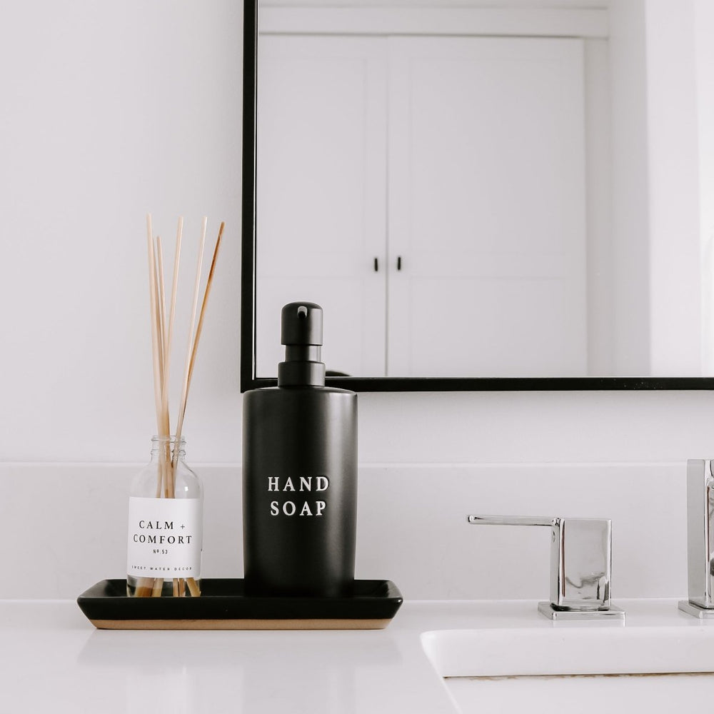 
                      
                        Sweet Water Decor 15oz Black Stoneware Hand Soap Dispenser - lily & onyx
                      
                    