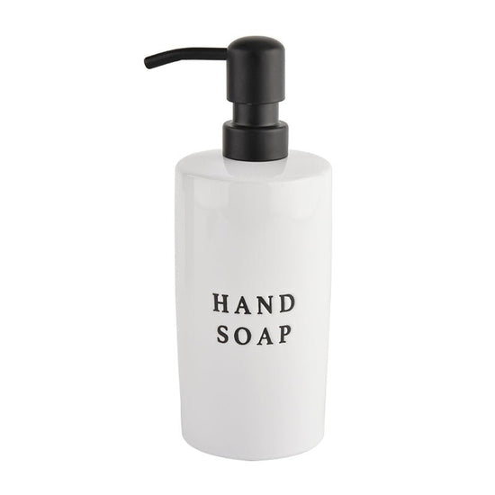 Sweet Water Decor 15oz White Stoneware Hand Soap Dispenser - lily & onyx