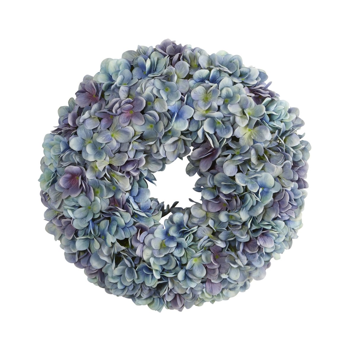 Load image into Gallery viewer, Nearly Natural 16” Hydrangea Artificial Wreath - lily &amp;amp; onyx
