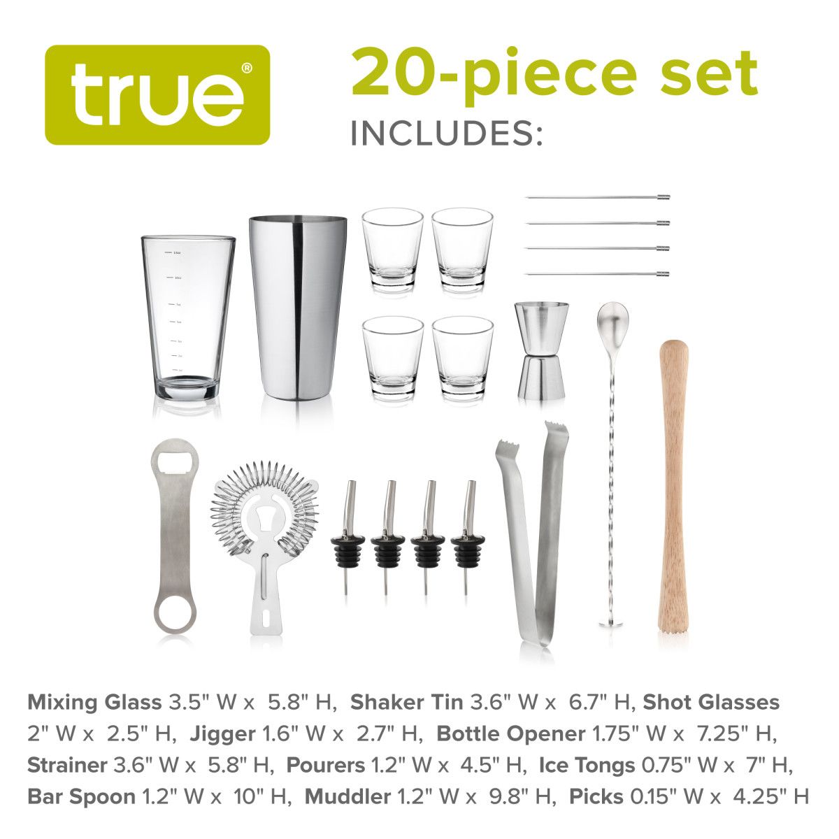 TRUE 20 Piece Ultimate Barware Set - lily & onyx