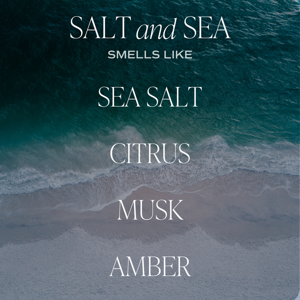 
                      
                        Salt and Sea Soy Candle - Cream Stoneware Jar - 12 oz
                      
                    