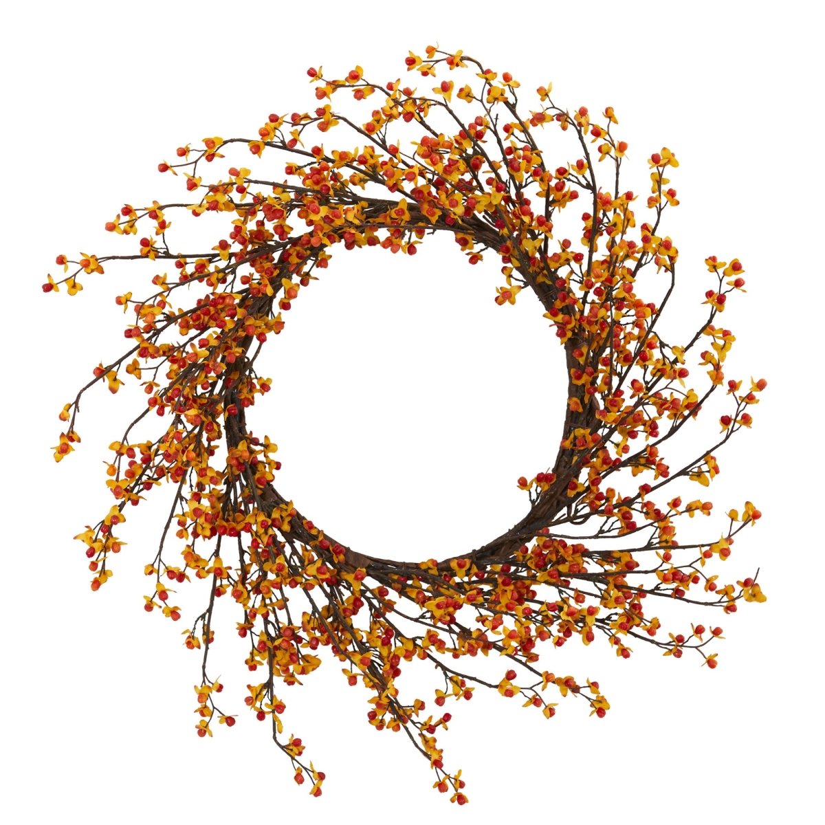 Nearly Natural 24" Sweet Bitter Wreath - lily & onyx
