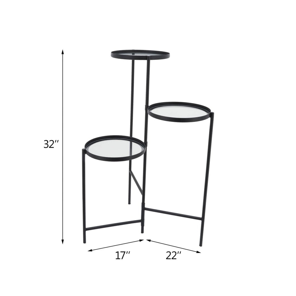 
                      
                        Sagebrook Home 3-Tier Black Metal & Glass Plant Stand, 32"H - lily & onyx
                      
                    