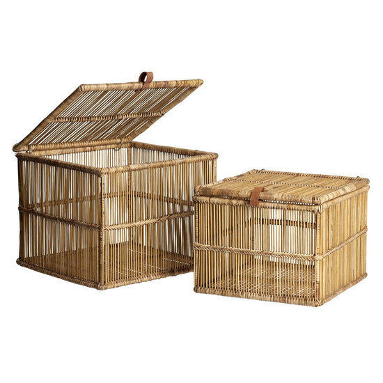 texxture Irawaddy™ Bamboo and Rattan Twine Basket, Set of 2 - lily & onyx