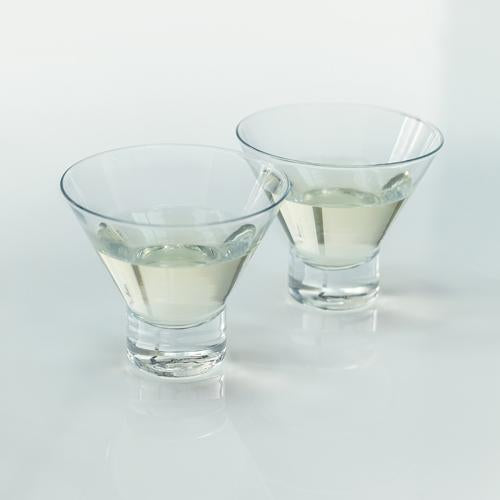 Viski Heavy Base Crystal Martini Glasses - lily & onyx