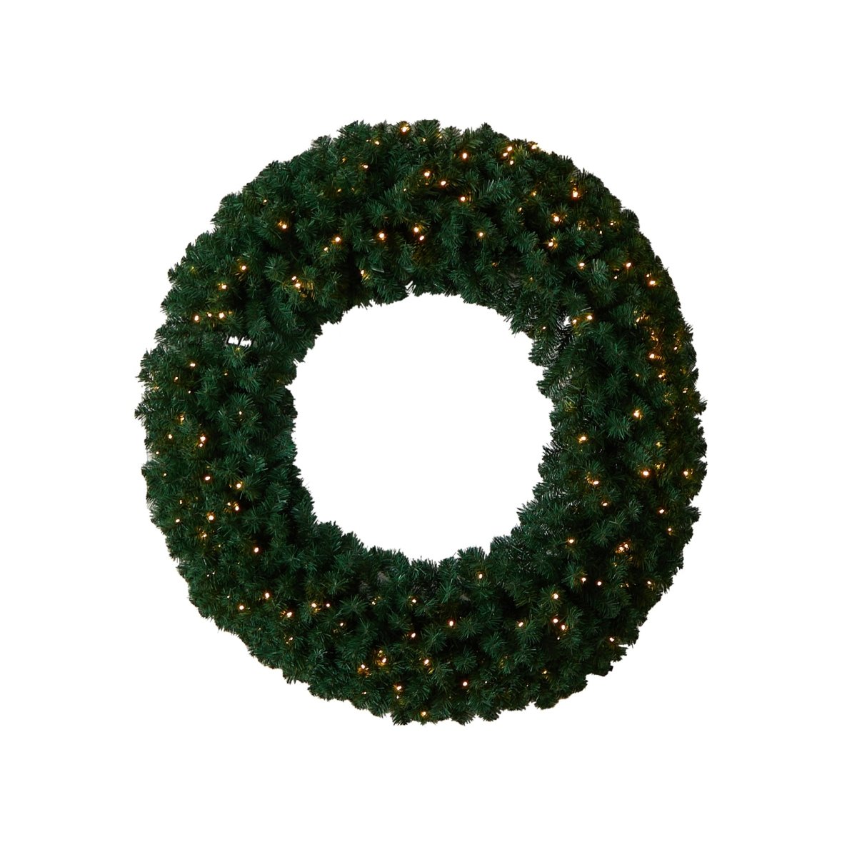 Nearly Natural 4' Large Artificial Christmas Wreath With 714 Bendable Branches And 200 Warm White Led Lights - lily & onyx