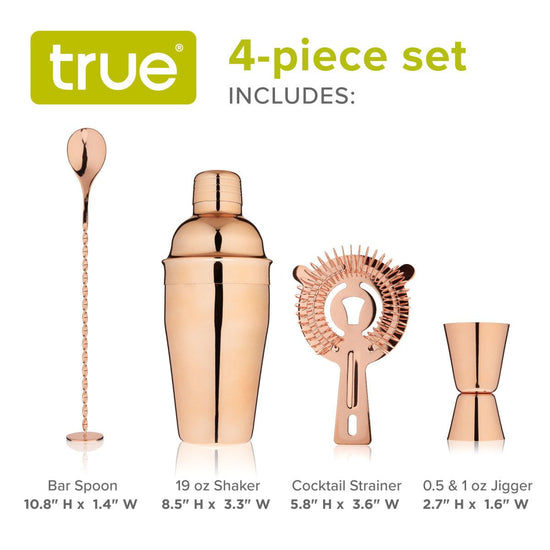 TRUE 4 Piece Copper Barware Set - lily & onyx