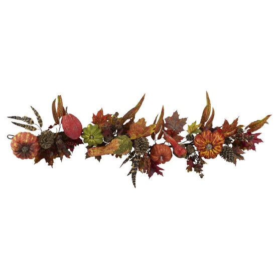 Nearly Natural 54” Pumpkin & Gourd Garland - lily & onyx
