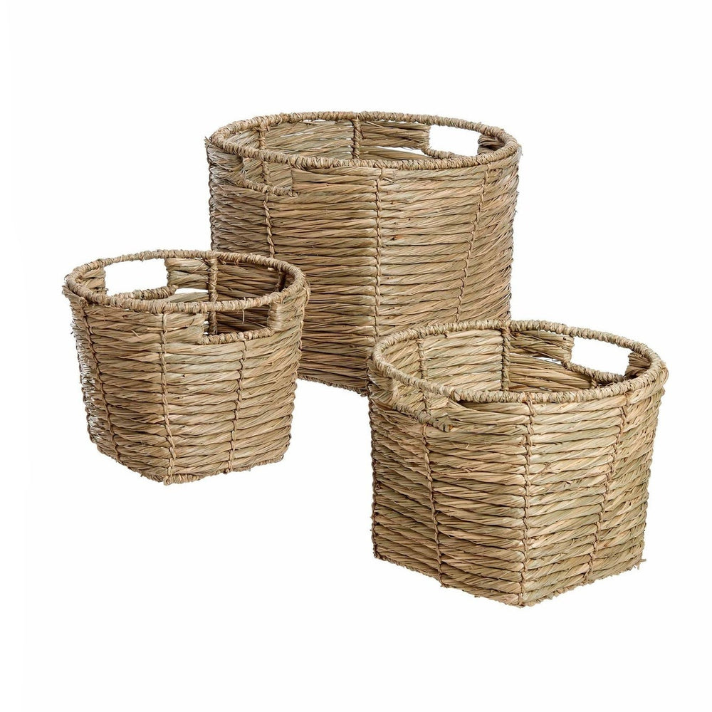 texxture Koper Water Hyacinth Basket, Set of 3 - lily & onyx
