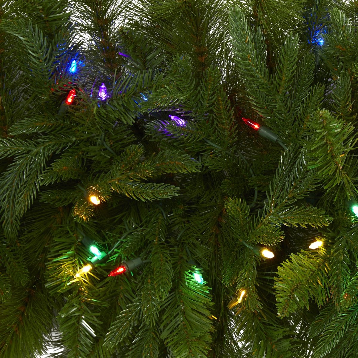Nearly Natural 6' X 18” Christmas Pine Extra Wide Artificial Garland With 100 Multicolored Led Lights - lily & onyx