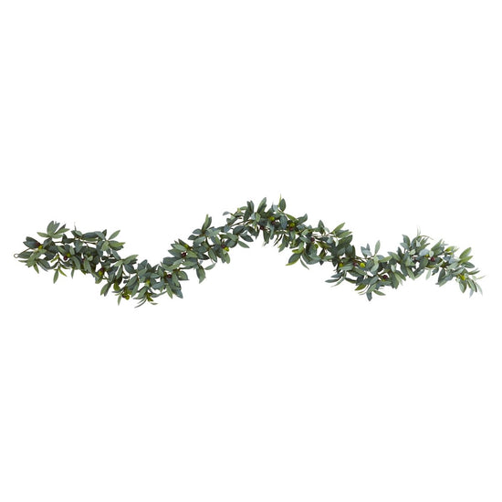 Nearly Natural 6.5’ Olive Artificial Garland - lily & onyx