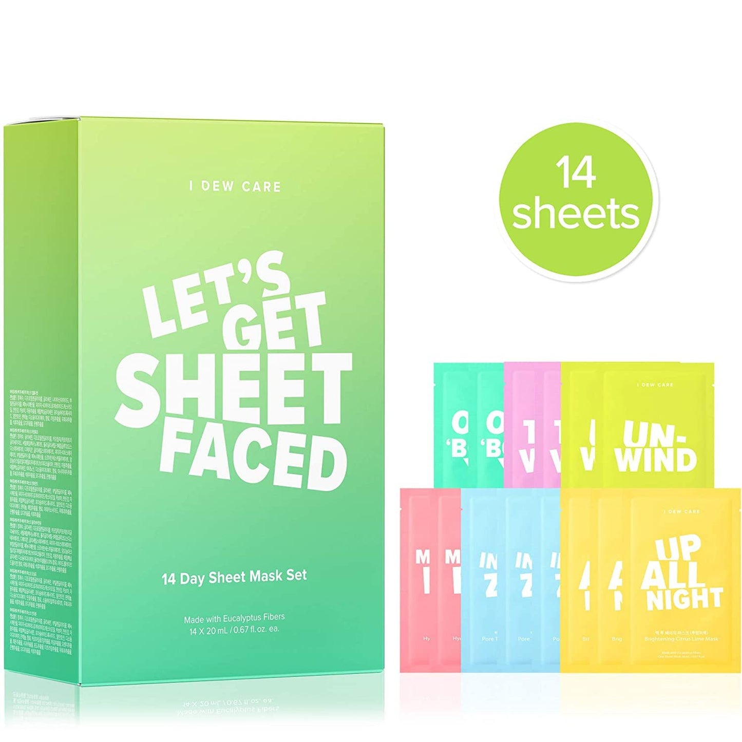 I Dew Care Let's Get Sheet Faced Mask Set - lily & onyx