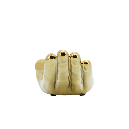 Asking Hand Ceramic Figurine, 8" - Gold
