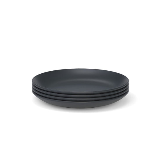 EKOBO 8 " Round Side Plate, Set of 4 - Black - lily & onyx