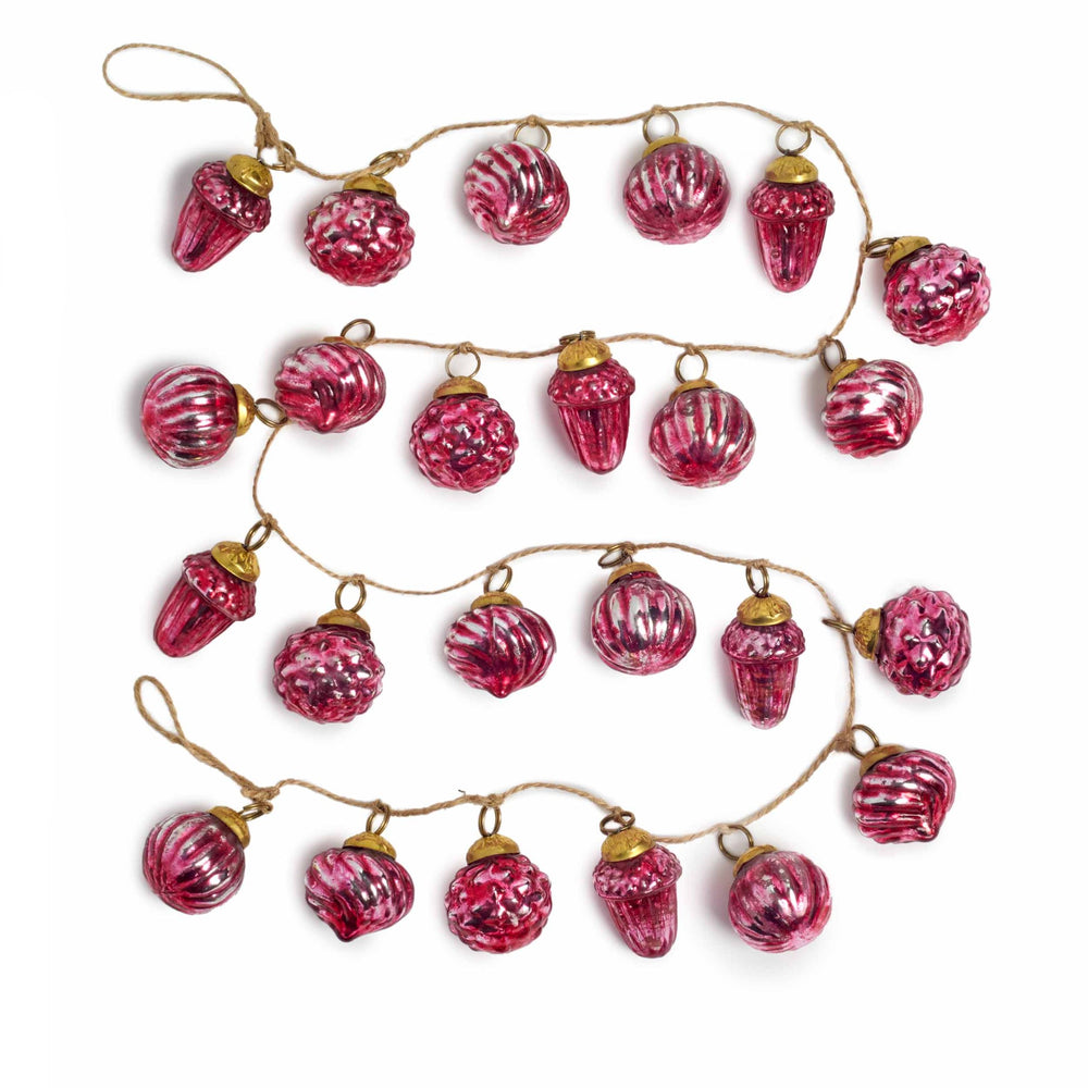 texxture Hand Blown Glass Ornament Garland - lily & onyx