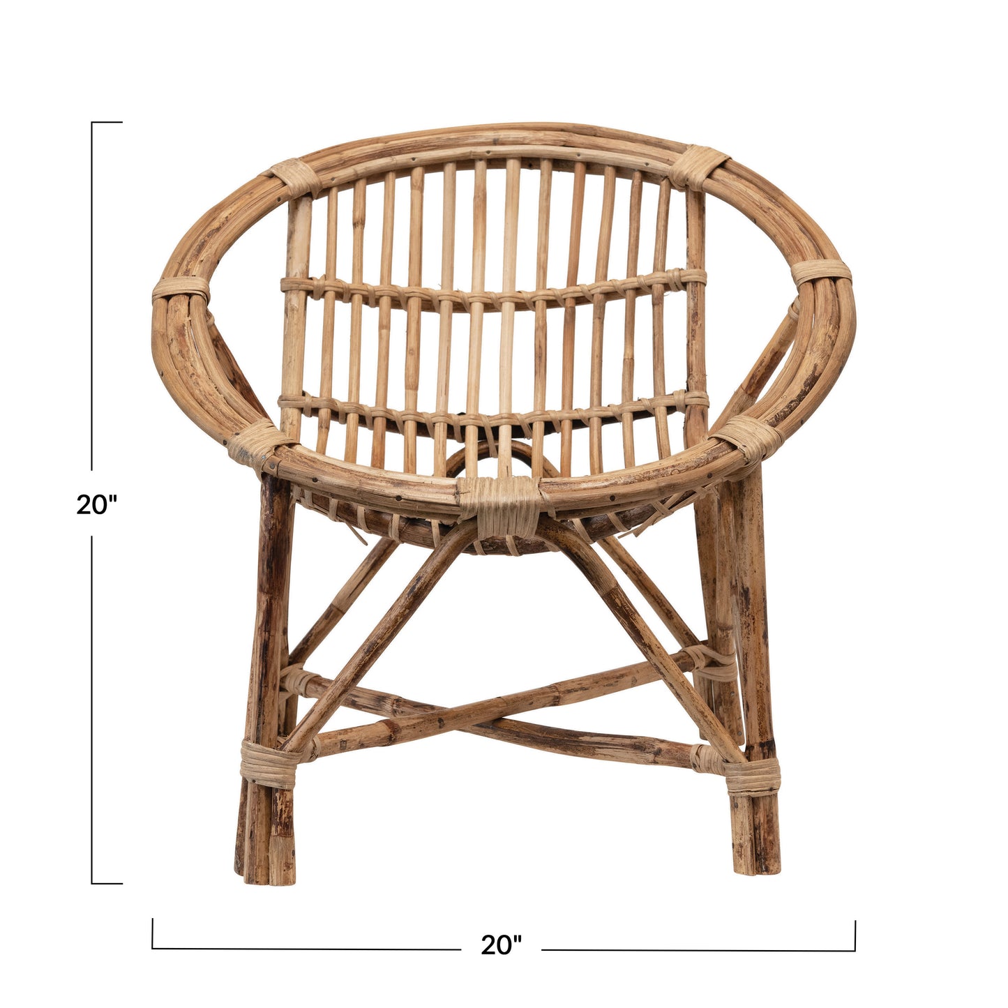lily & onyx Handwoven Natural Rattan Chair - lily & onyx