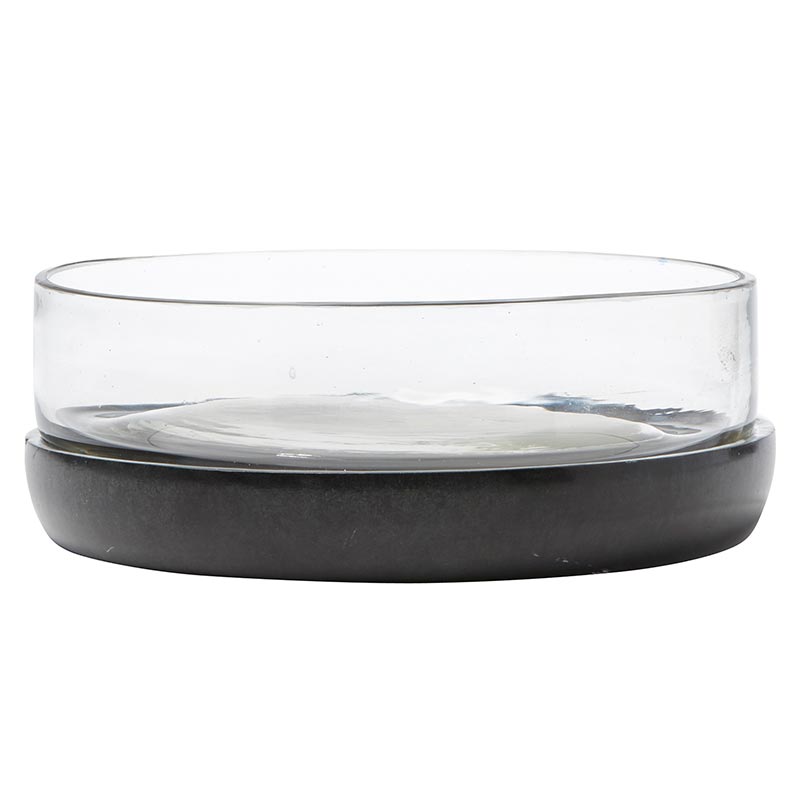 Santa Barbara Design Studio Large Marble & Glass Serving Bowl, Set Of 2 - lily & onyx