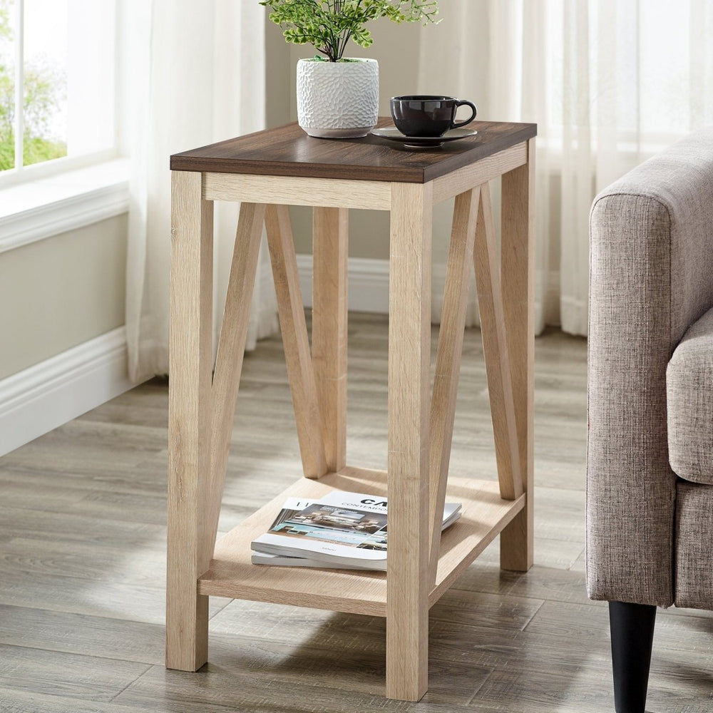 Walker Edison A-Frame Narrow Side Table - lily & onyx