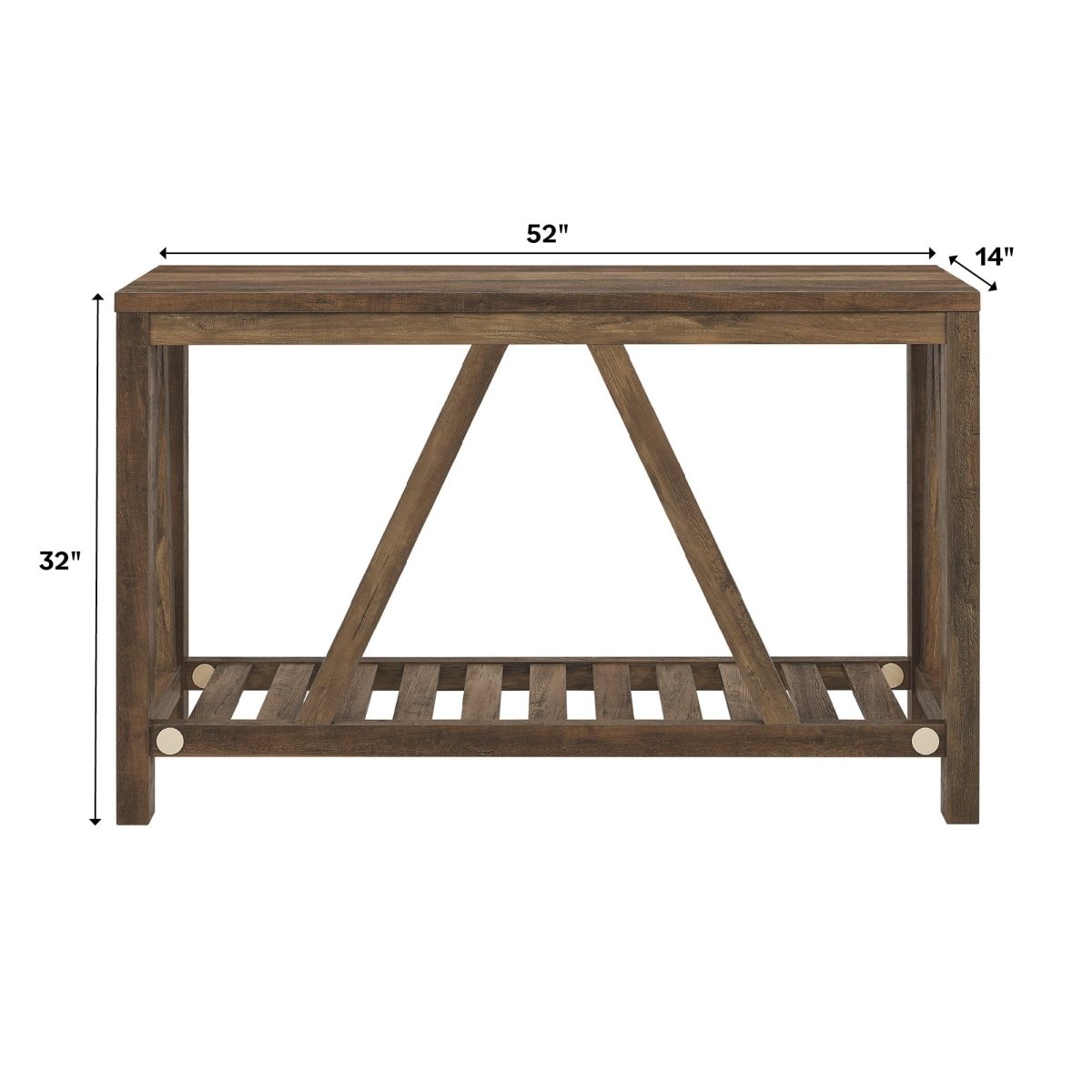 Walker Edison A-Frame Rustic Entry Table - lily & onyx