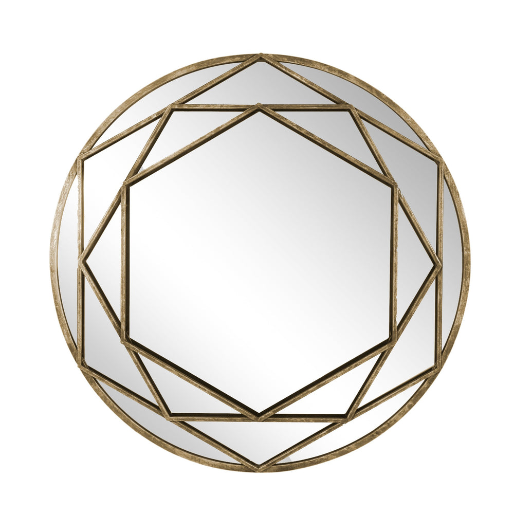 
                      
                        Sagebrook Home Hexagon Metal Frame Wall Mirror, 32" - lily & onyx
                      
                    