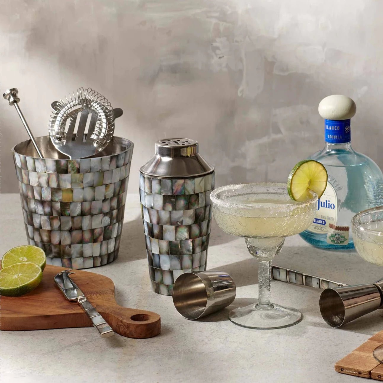 Abalon™ Mother of Pearl Barware, Set of 5