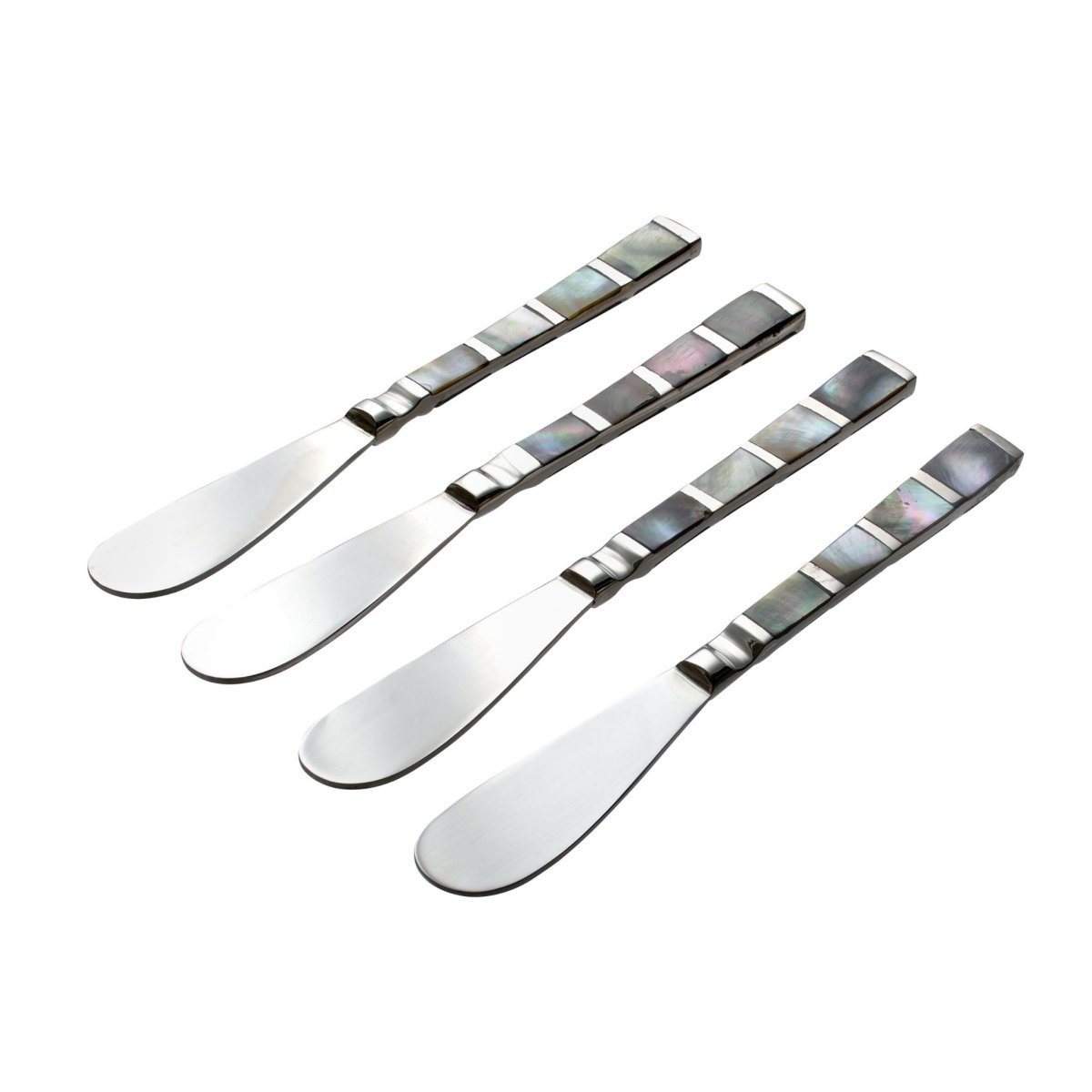 texxture Abalon™ Mother of Pearl Cheese Spreaders, Set of 4 - lily & onyx