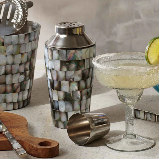 texxture Abalon™ Mother of Pearl Cocktail Shaker - lily & onyx
