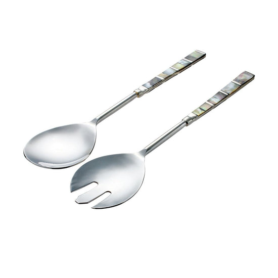 texxture Abalon™ Mother of Pearl Salad Servers, Set of 2 - lily & onyx