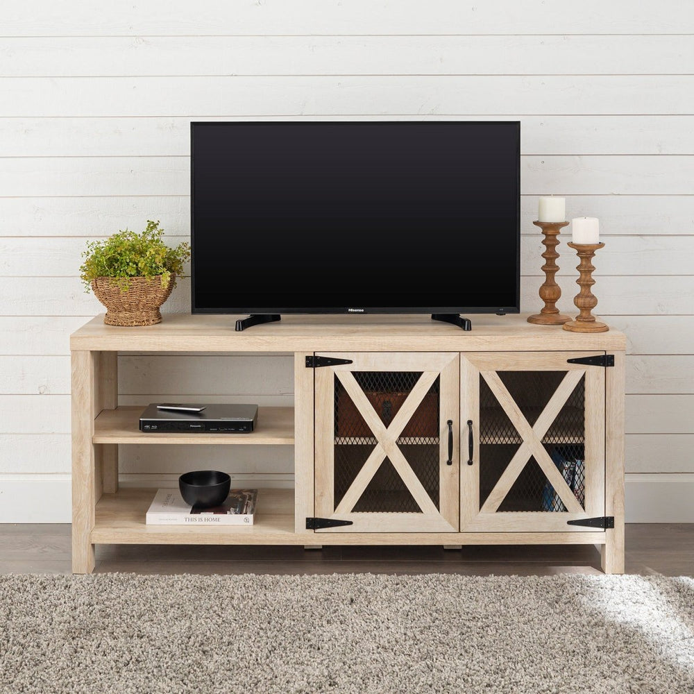 
                      
                        Walker Edison Abilene 58" 2 Door Industrial Farmhouse TV Stand - lily & onyx
                      
                    
