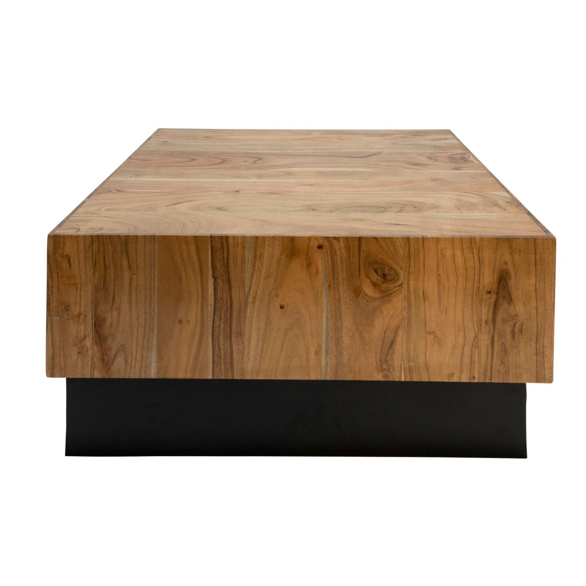 Load image into Gallery viewer, Sagebrook Home Acacia Wood Coffee Table with Black Metal Base - lily &amp;amp; onyx
