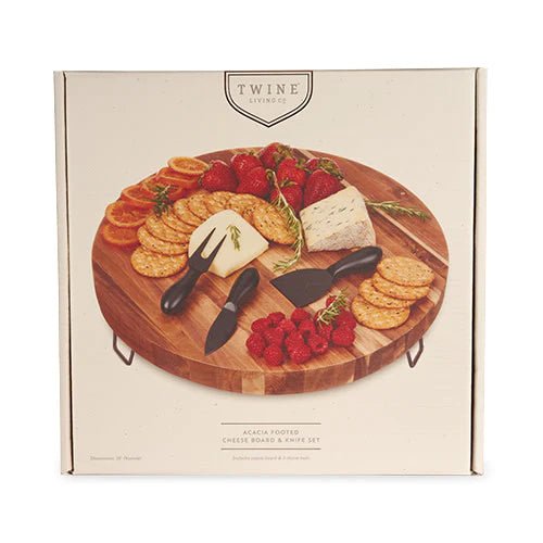
                      
                        Twine Living Acacia Wood Footed Cheese Board & Knife Set - lily & onyx
                      
                    