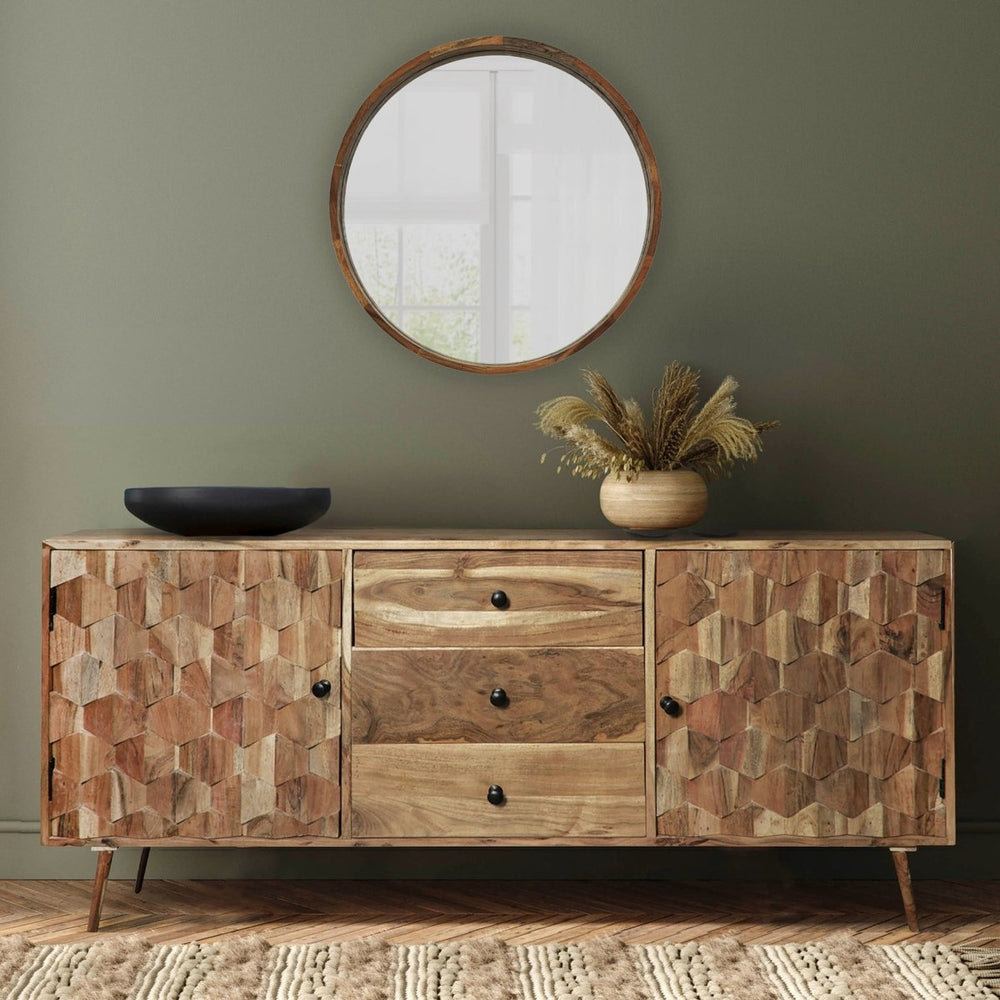
                      
                        Sagebrook Home Acacia Wood Round Mirror, 24" - lily & onyx
                      
                    