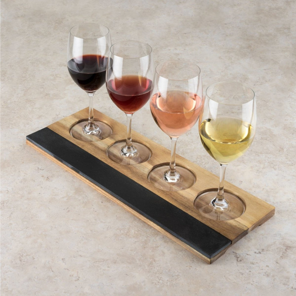 Twine Acacia Wood Wine Flight Board - lily & onyx