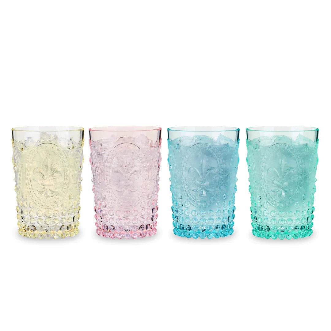 Twine Living Acrylic Embossed Tumblers, Set of 4 - lily & onyx