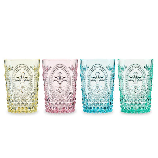 Twine Living Acrylic Embossed Tumblers, Set of 4 - lily & onyx