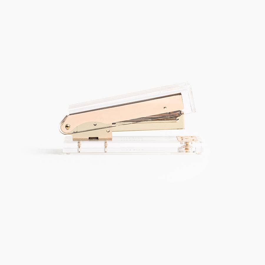 Poketo Acrylic Stapler in Gold - lily & onyx