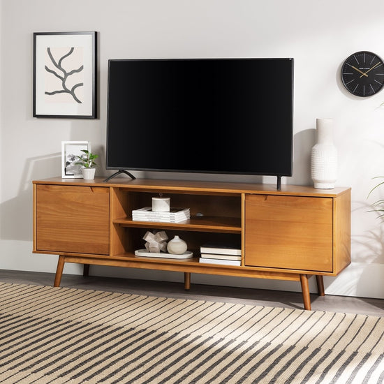 Walker Edison Adair Solid Wood TV Stand - lily & onyx